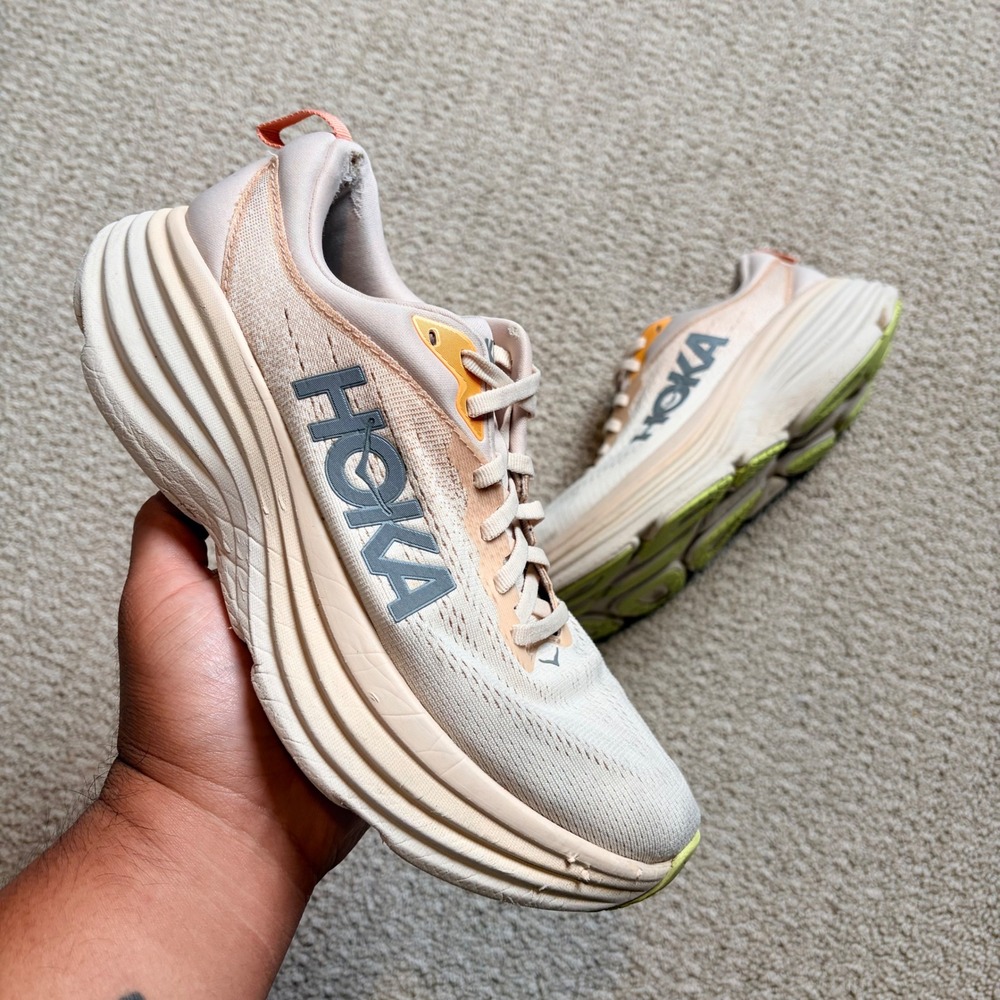 Hoka Bondi 8 Womens Running Shoes Champagne Peach 1127952 CMV Size 8.5B
